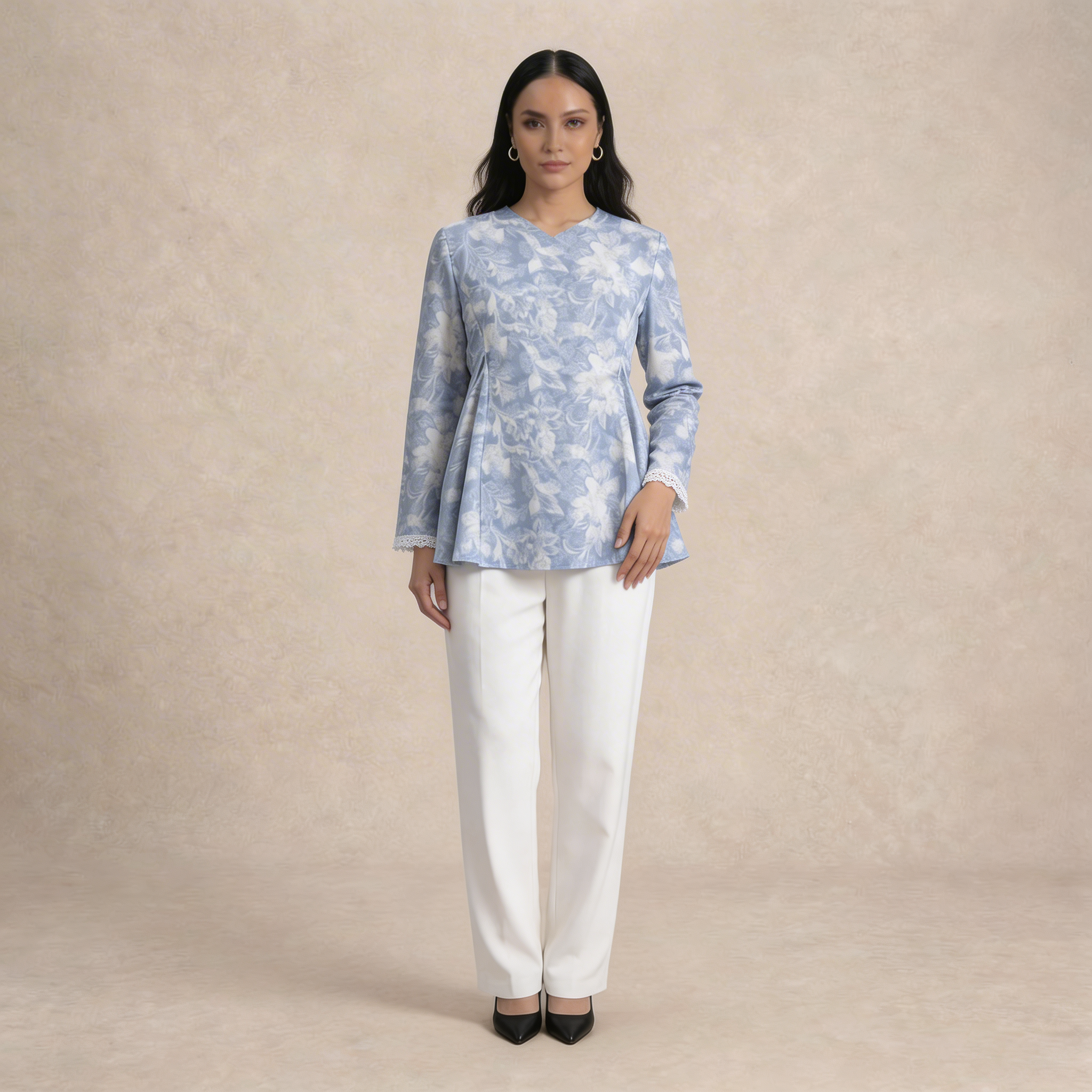 Peplum Semi-Fitted Blouse