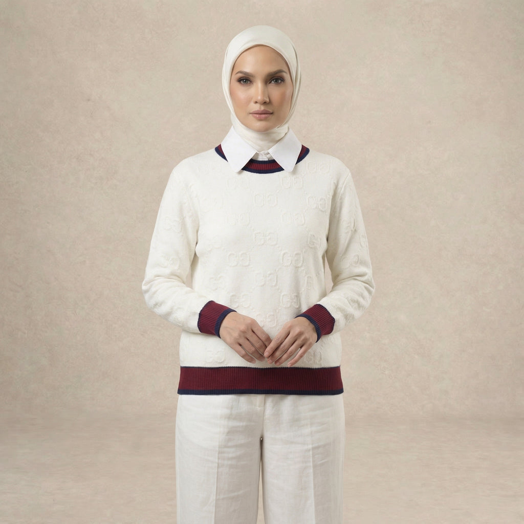 Textured Knit Collar Top