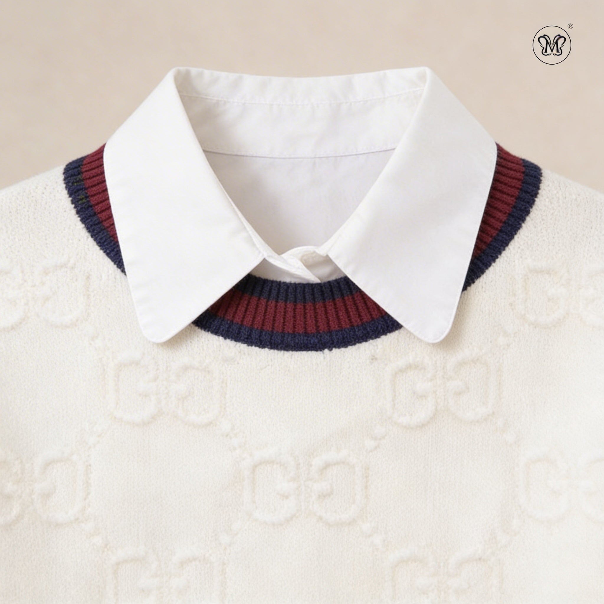 Textured Knit Collar Top