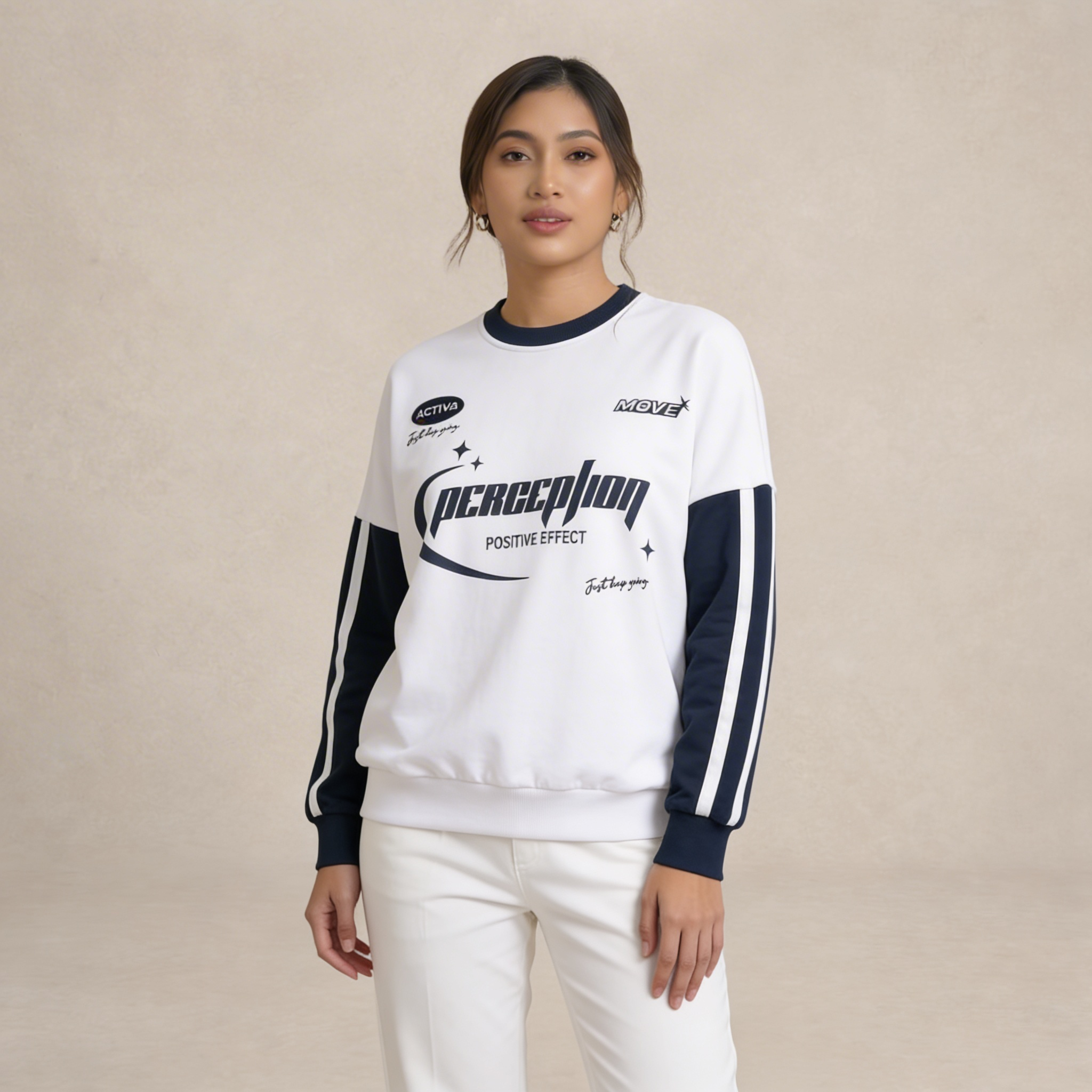 "PERCEPTION" Typography Sweatshirt