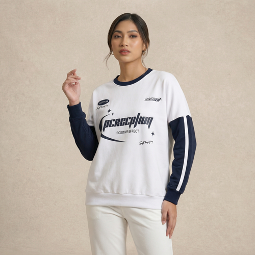 "PERCEPTION" Typography Sweatshirt