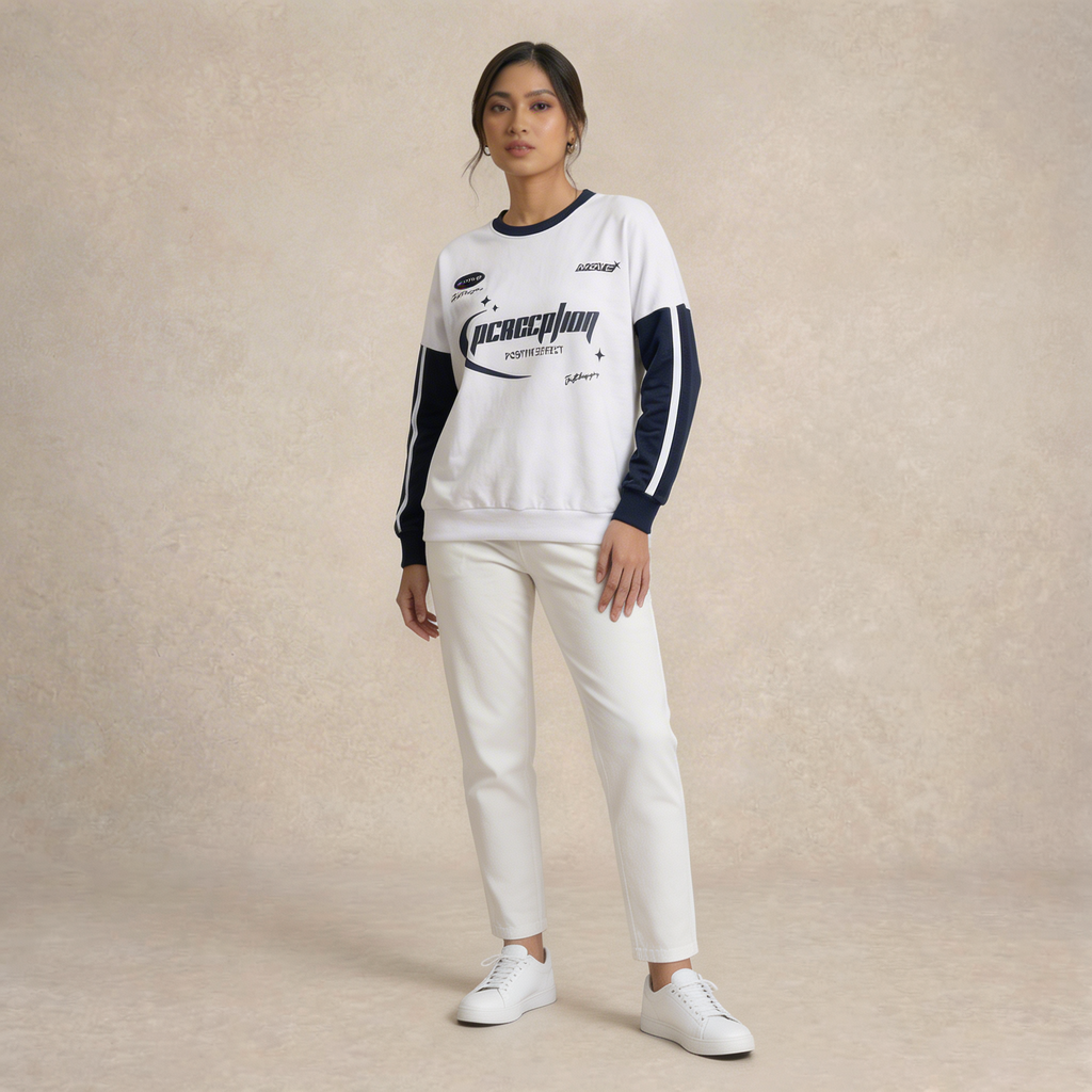 "PERCEPTION" Typography Sweatshirt