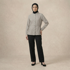 Stripe Waist Gathered Blouse