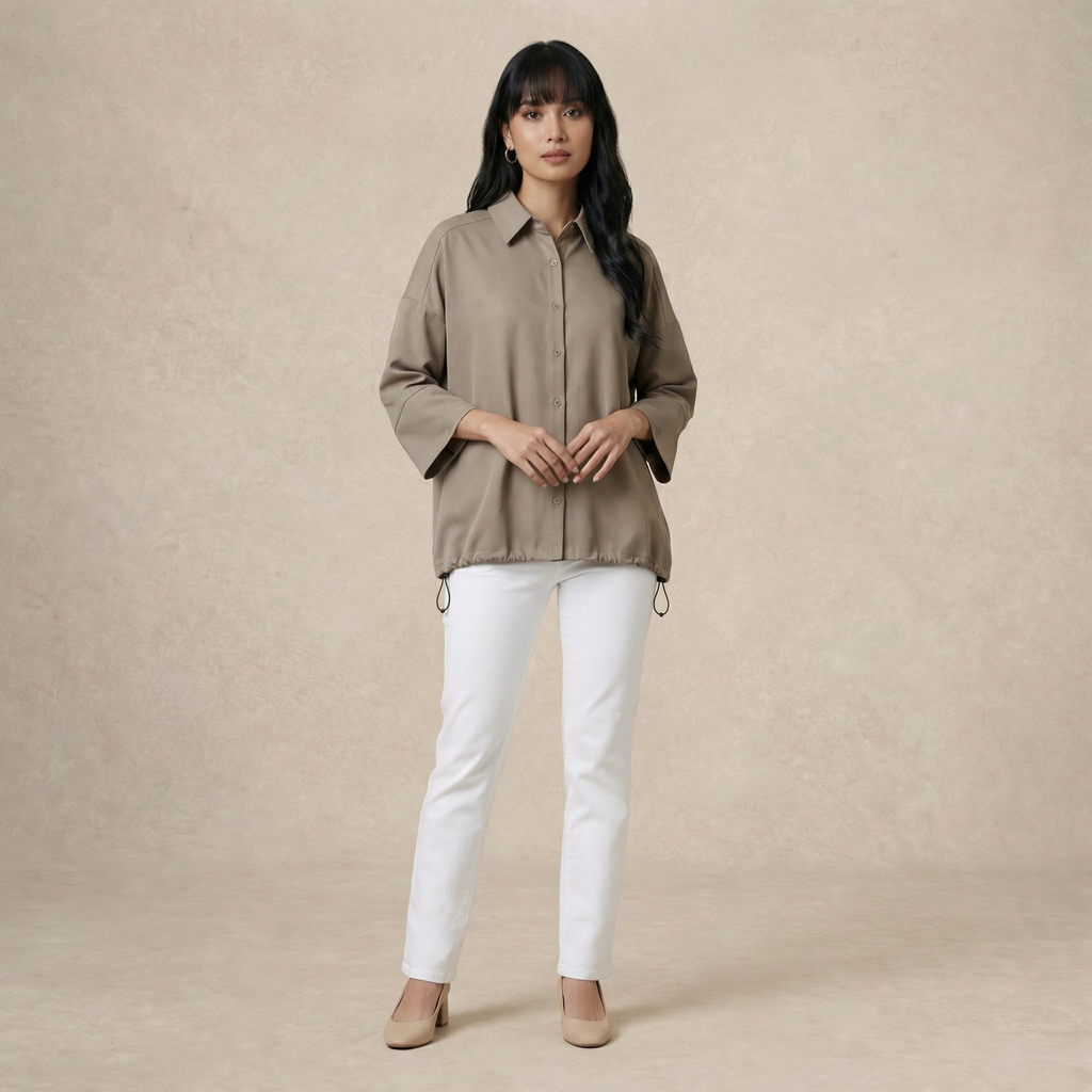 Adjustable Drawstring Shirt