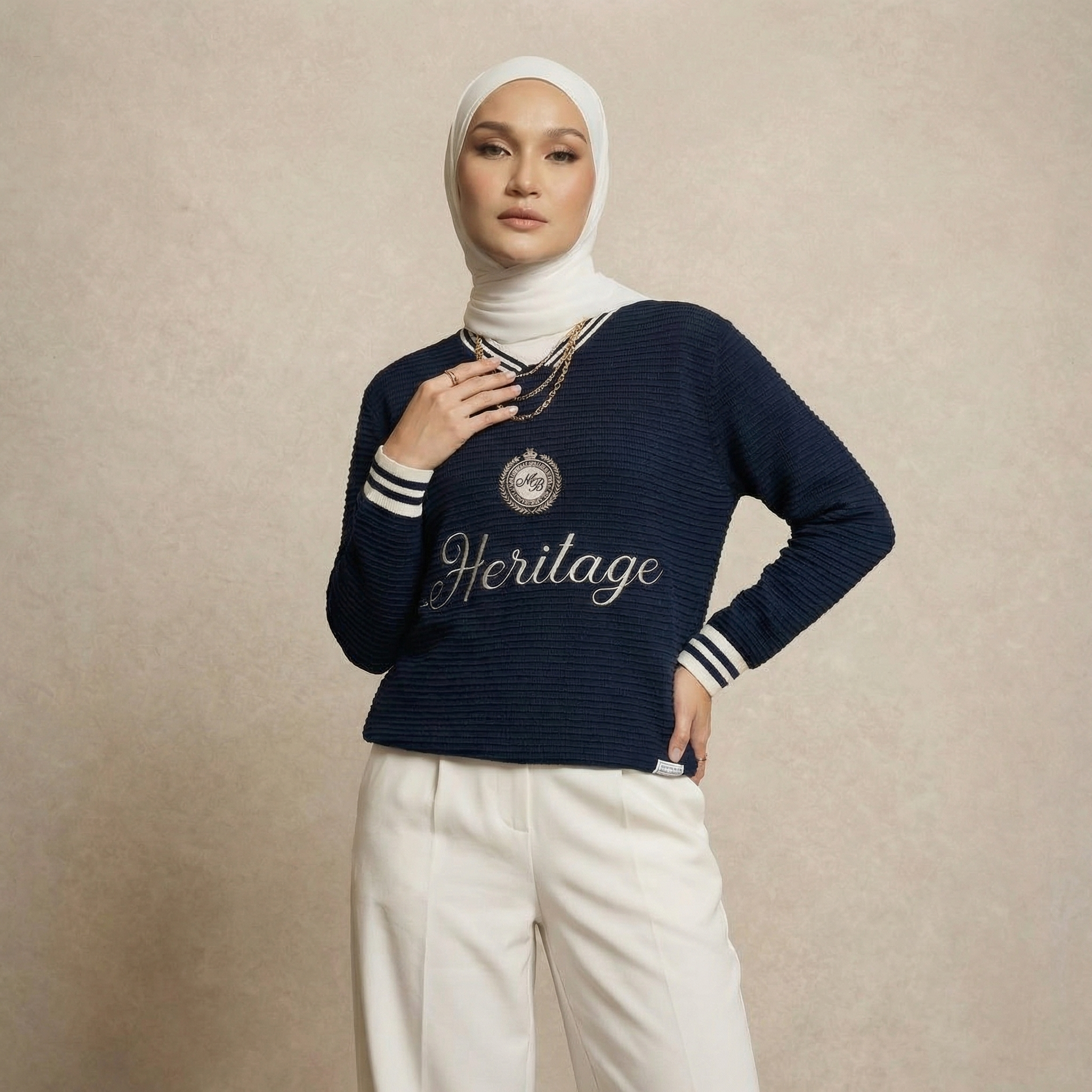 Heritage Crest Knit Sweatshirt