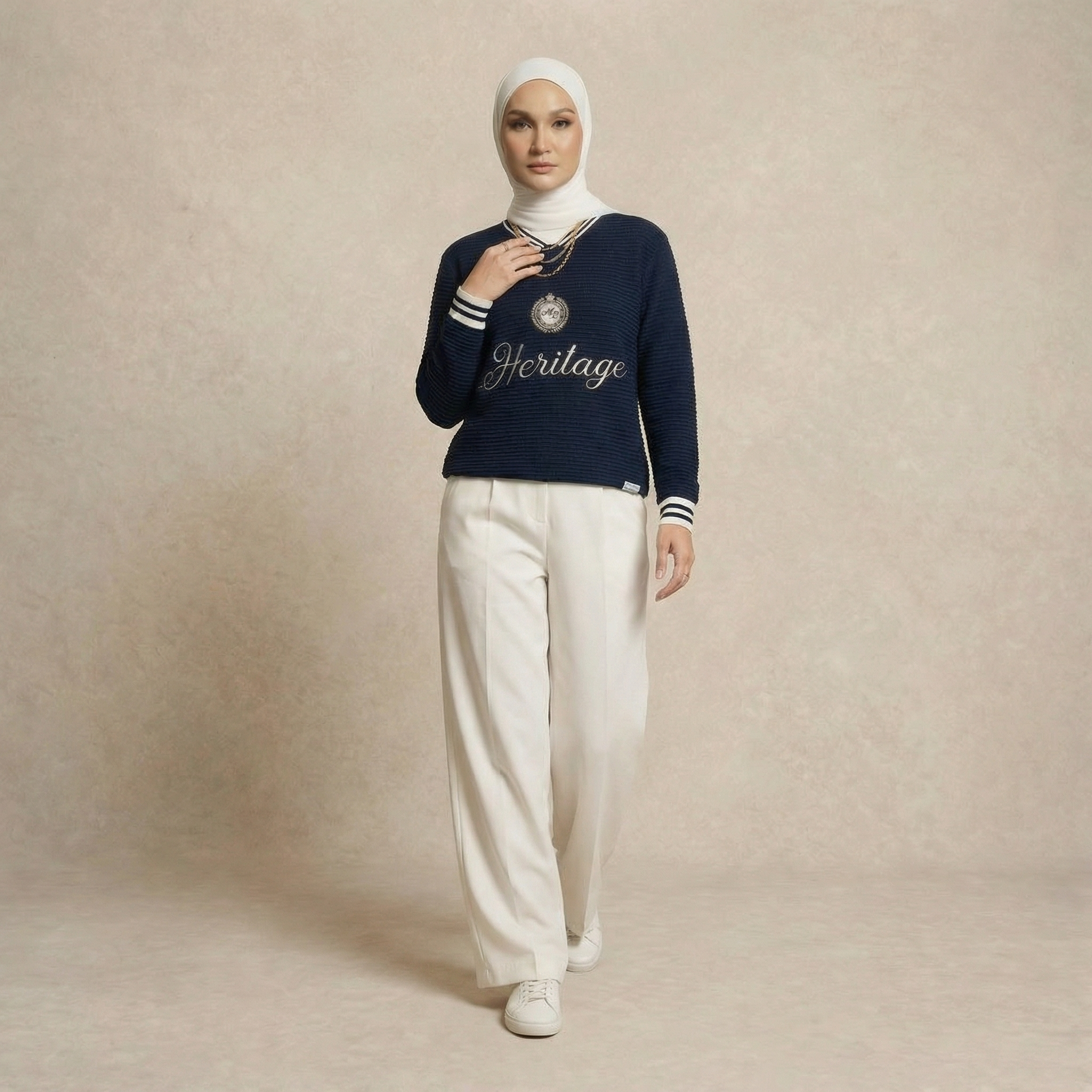 Heritage Crest Knit Sweatshirt