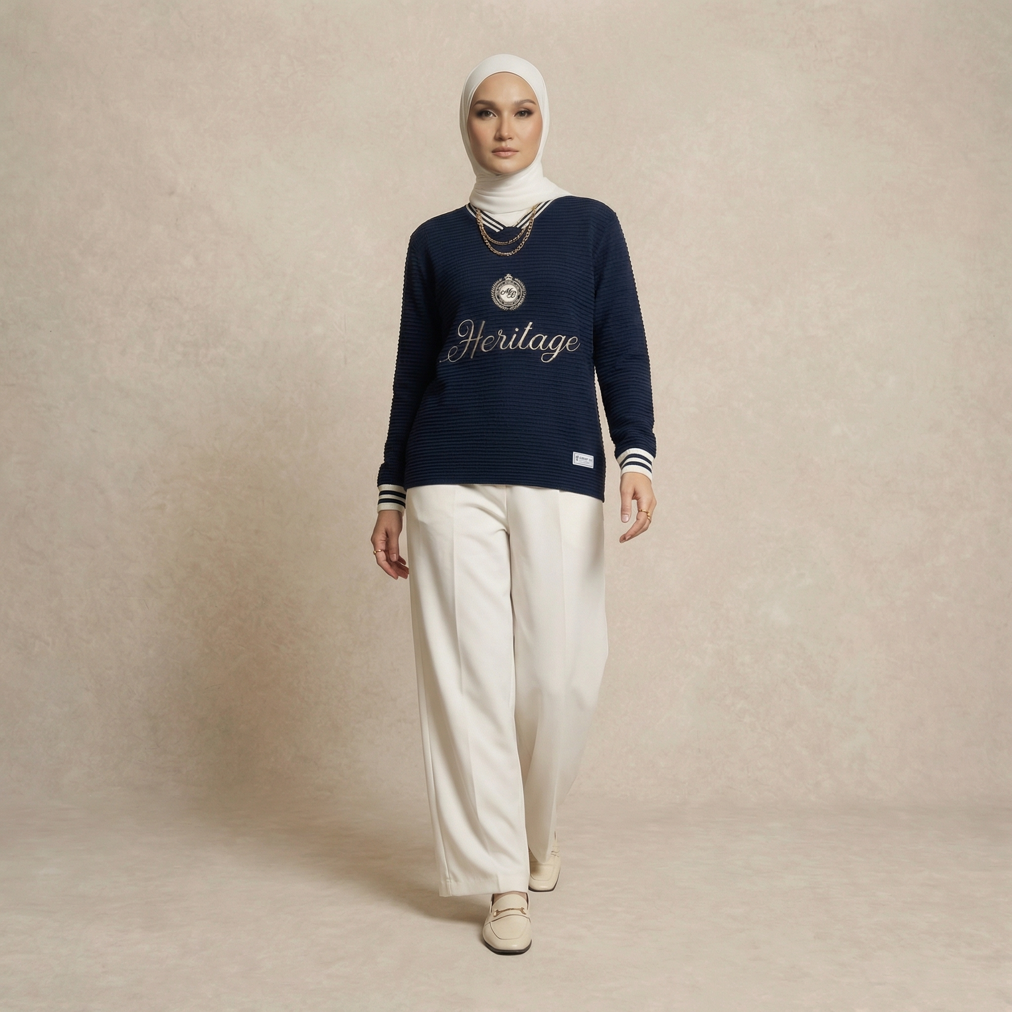 Heritage Crest Knit Sweatshirt