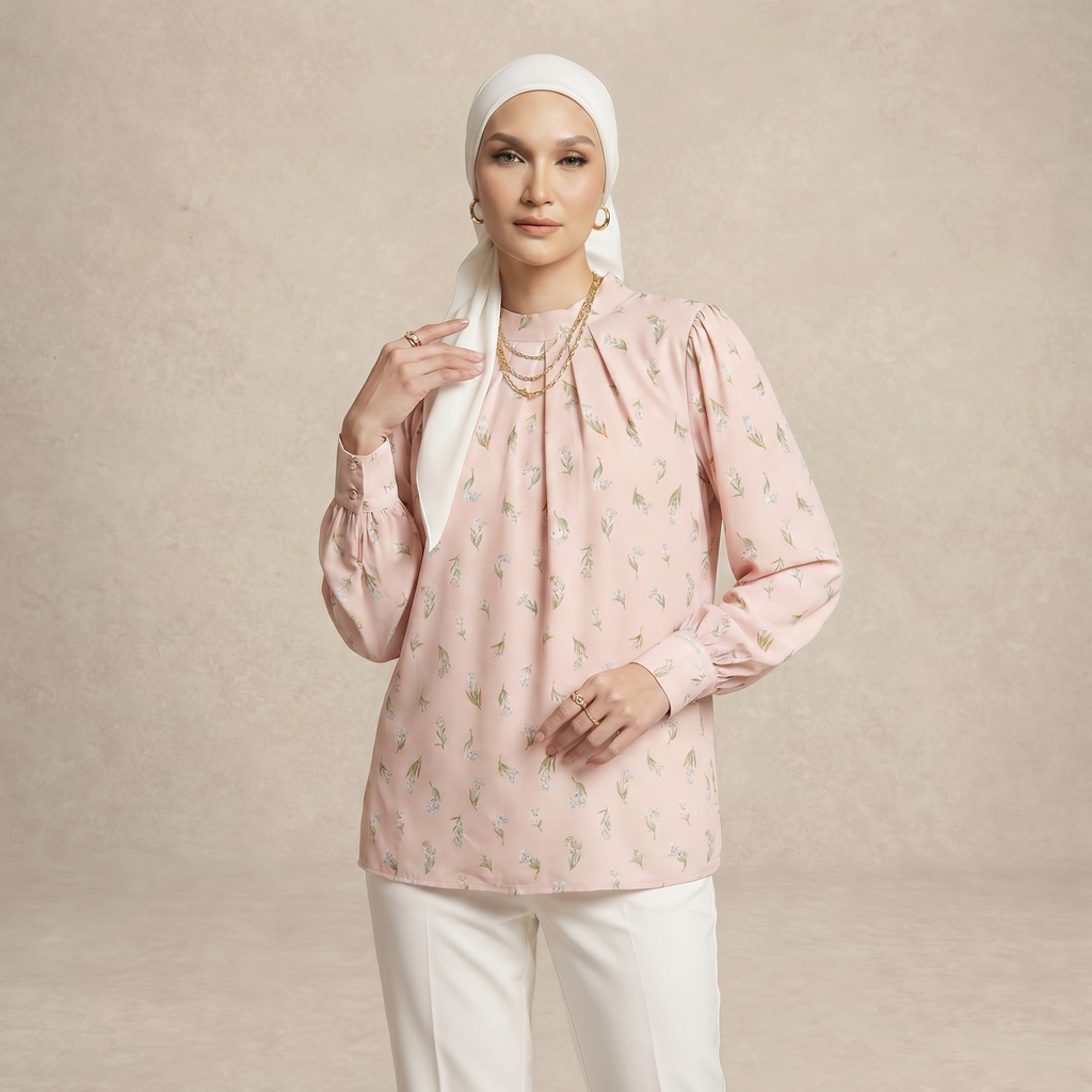 Classic Blush Garden Blouse