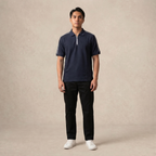 Track Collar Zip Polo Tee