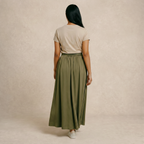 Satin Maxi Cut Skirt