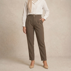 Casual Pants with Front Pleats