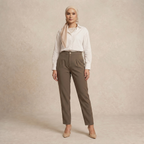 Casual Pants with Front Pleats