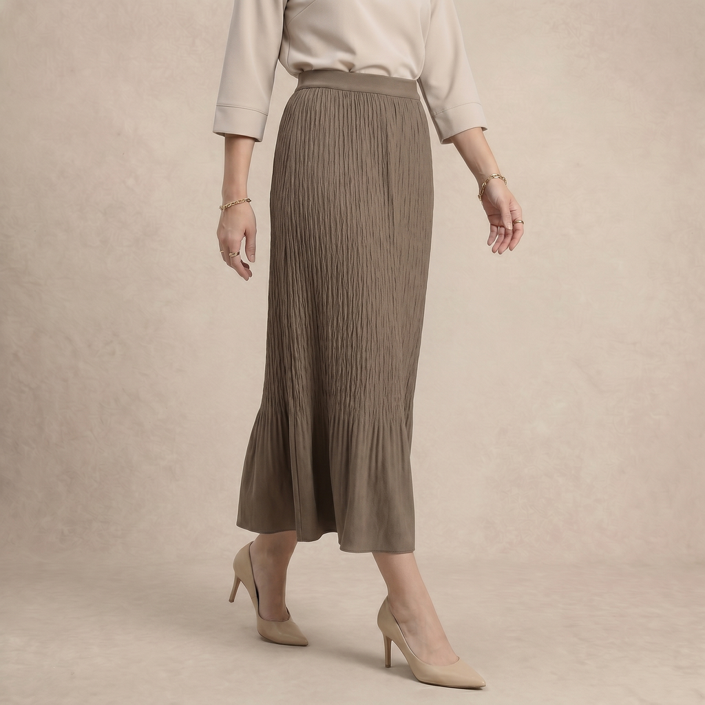 Ladies Smocked Maxi Skirt