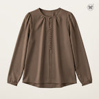 Modest Blouse Long Puff Sleeves