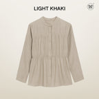 Blouse Plain With Gathered Seam
