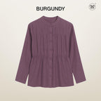 Blouse Plain With Gathered Seam